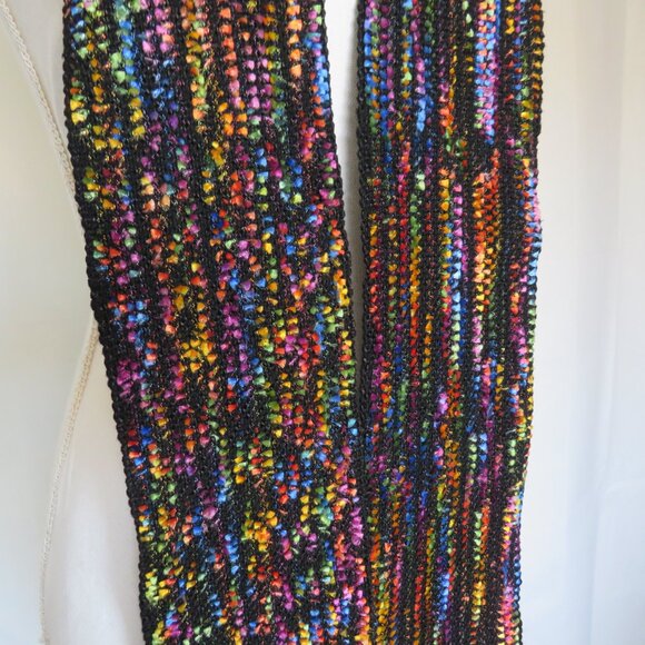 Handwoven by Mary Jane Roddy Multicolored Women’s Long Scarf With Fringe - Picture 4 of 8